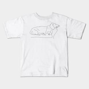 Sleeping Dachshund Kids T-Shirt